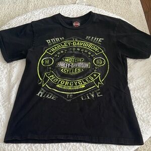 Harley-Davidson Black and Green tshirt